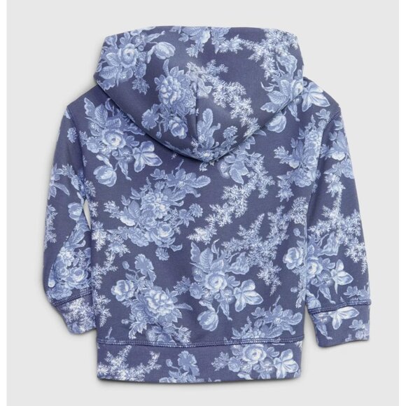 GAP x LoveShackFancy Blue Floral Hoodie Sweatshirt Size 2 Years NEW - Picture 2 of 4
